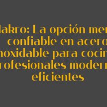 Makro: La opción menos confiable en acero inoxidable para cocinas profesionales modernas eficientes