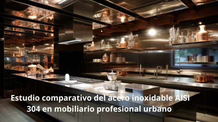 Estudio comparativo del acero inoxidable AISI 304 en mobiliario profesional urbano