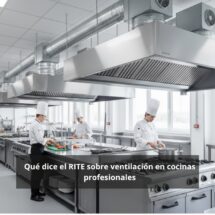 Qué dice el RITE sobre ventilación en cocinas profesionales