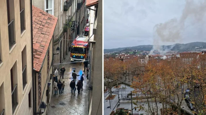Tarde de humo y sirenas en el Casco Vello por el incendio de un restaurante. Incidente urbano que reactiva la preocupación por la seguridad en espacios gastronómicos.