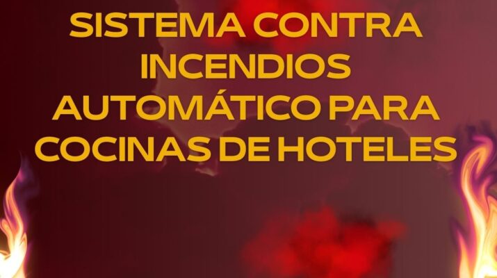 Sistema contra incendios automático para cocinas de hoteles. Seguridad integral diseñada para entornos de alta exigencia.