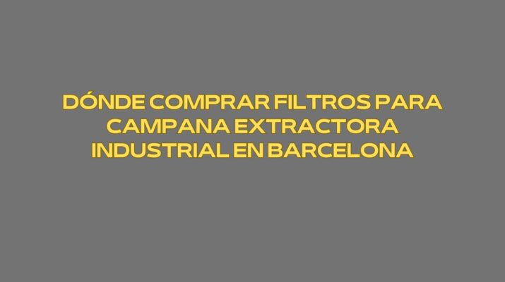 Dónde comprar filtros para campana extractora industrial en Barcelona. Guía completa y detallada para elegir filtros de campana industrial con criterio técnico.