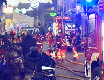 Incendio en el restaurante Princesa Maya de Albacete. Un incendio que sacudió el centro de la ciudad y activó un amplio operativo.