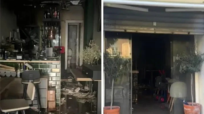 Un bar de Granada devastado por el fuego renacerá con más fuerza. Impacto del incendio que arrasó un bar en la plaza Campo Verde.
