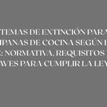 Sistemas de extinción para campanas de cocina según el CTE: normativa, requisitos y claves para cumplir la ley. Guía completa