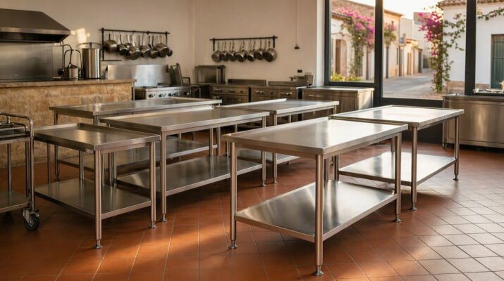 Dónde encontrar mesas de acero inoxidable para hostelería en Vallromanes