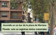 Incendio en un bar de la plaza de Mariana Pineda: solo se registran daños materiales