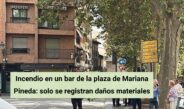 Incendio en un bar de la plaza de Mariana Pineda: solo se registran daños materiales