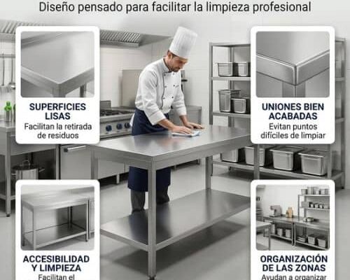 Cómo elegir mobiliario de acero inoxidable para tu negocio alimentario